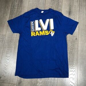 Smart Blanks Mens “Super Bowl LVI Rams” T-Shirt Blue